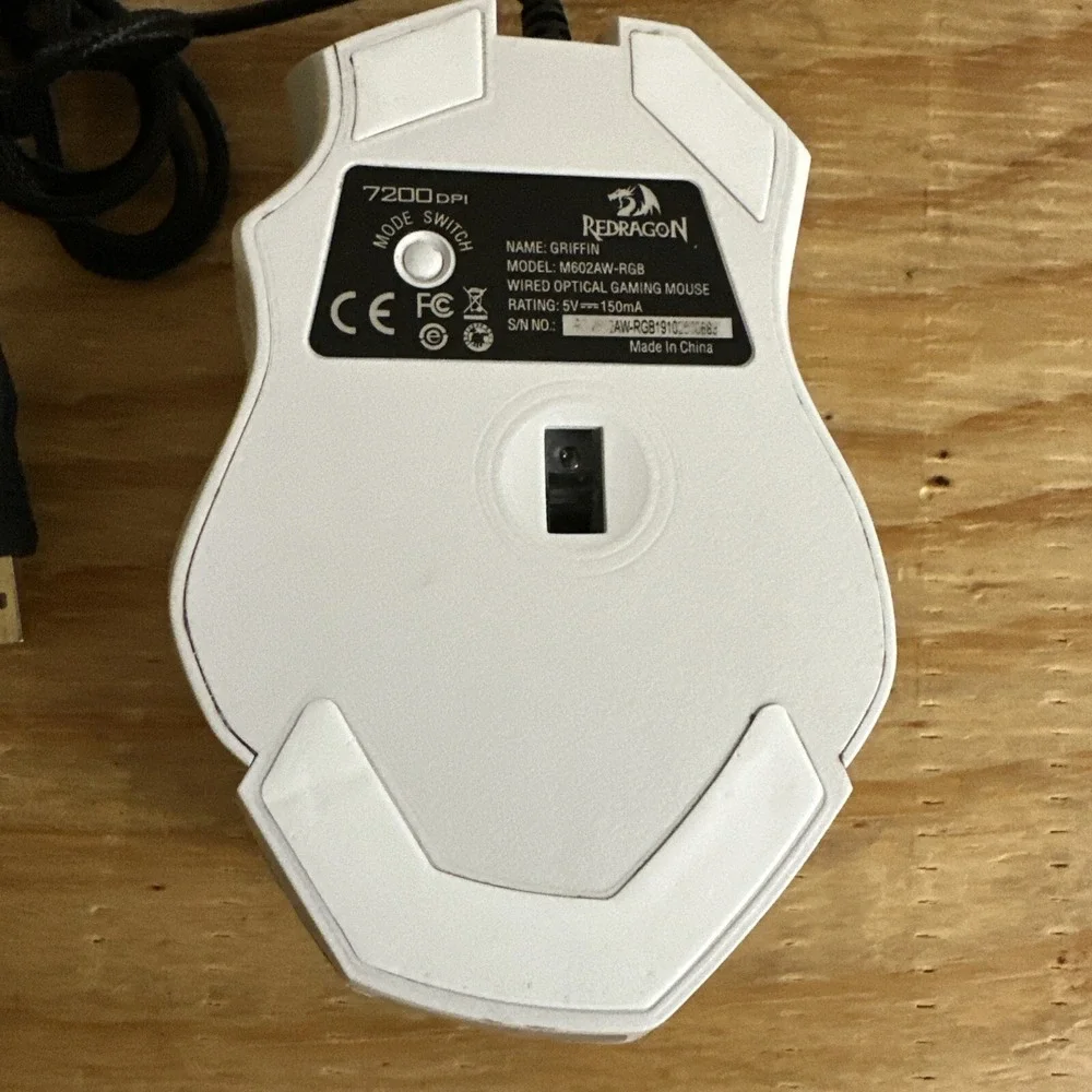 ReDragon Wired Griffin Gaming Mouse Model:‎ M602W-RGB Tested 7200DPI